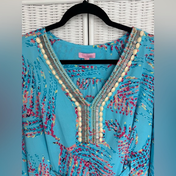 Lilly Pulitzer Wilda Caftan Size L RARE PRINT! - Picture 2 of 6